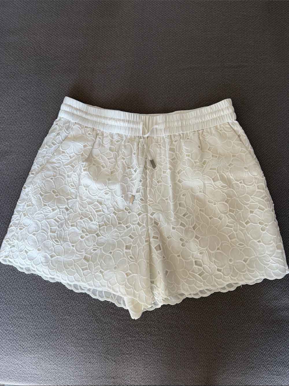 Simkhai white embroidered shorts NWT